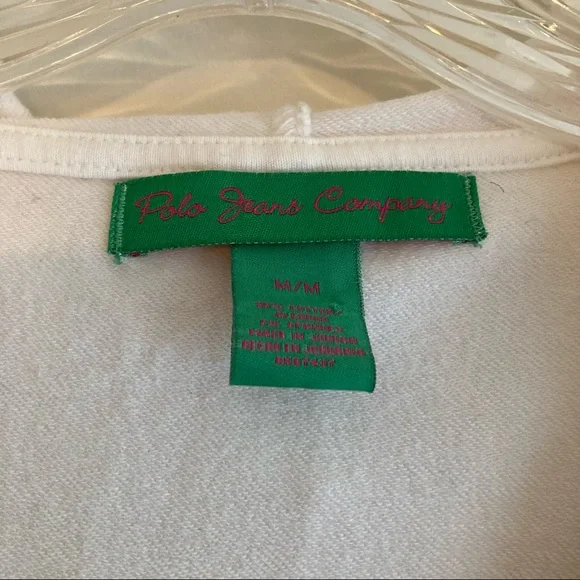 Polo Jeans Company White Lightweight Branded Short-Sleeved Zip-Up w/Hood Size M - Picture 5 of 6
